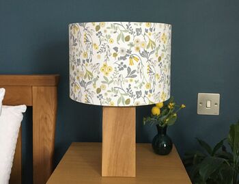 Ashbee Chartreuse Floral Drum Lampshade, 4 of 9