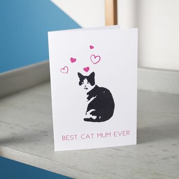 Best Cat Mum Ever Funny Pet Mother's Day Card, 3 of 3