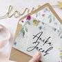 'Flower Press' Four Fold Wedding Invitation, thumbnail 1 of 9