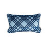 Baby Blue Velvet Patterned Cushion, thumbnail 2 of 8