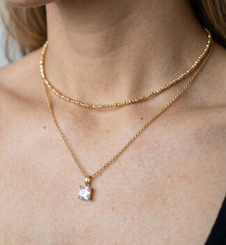 Shikaku Gold Stone Pendant Necklace, 4 of 6