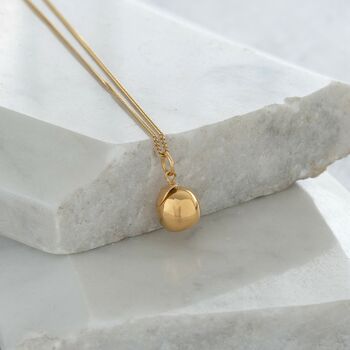 Apple Pendant Necklace Gold Vermeil, 3 of 8
