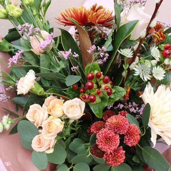 Winter Florist Choice Hand Tied Fresh Flower Bouquet, 5 of 7