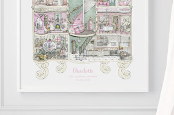 Personalised Fairytale Princess Palace Poster Print, 3 of 9