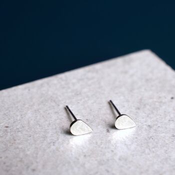 Sterling Silver Teardrop Stud Earrings, 2 of 7