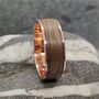 Copper And European Walnut Inlay Ring, thumbnail 2 of 6
