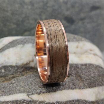 Copper And European Walnut Inlay Ring, 2 of 6