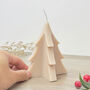 Beige Christmas Tree Candle Minimalist Christmas Decor, thumbnail 8 of 9