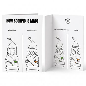 Funny Birthday Card For Her And Him Zodiac Greeting Card, 12 of 12