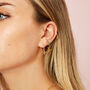 Ines Turquoise Gold Bee Huggie Earrings, thumbnail 2 of 2
