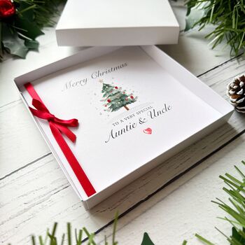 Handmade Special Auntie And Uncle Christmas Card Tree Design, 5 of 6