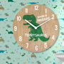 Personalised Round Dinosaur Children's Clock, thumbnail 4 of 4