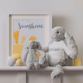 personalised bashful bunny