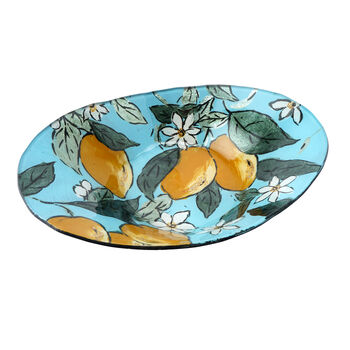Sicilian Zest Large Oval Glass Bowl In Gift Box, 2 of 3