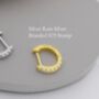 Sterling Silver Garnet Red Ombre Cz Huggie Hoops, thumbnail 7 of 12
