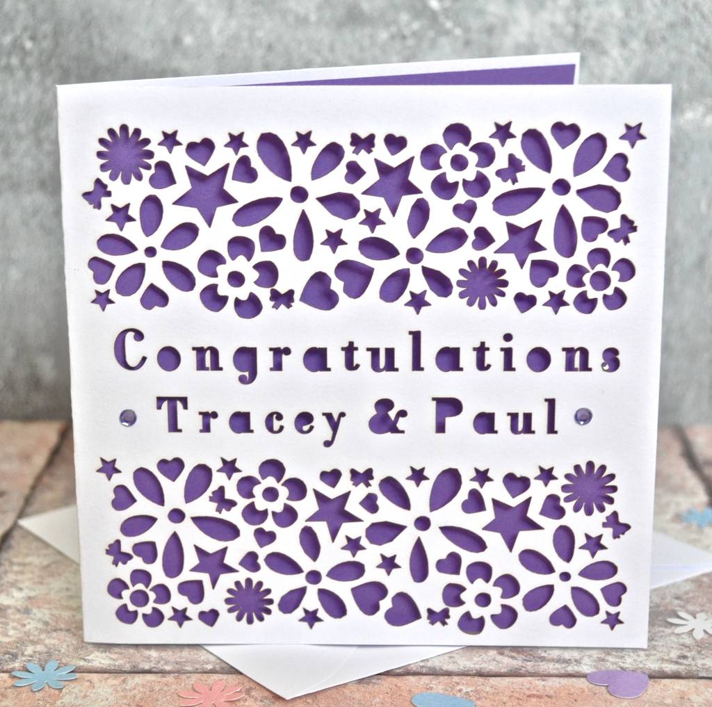 Personalised Laser Cut Engagement Card, 1 of 7