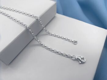Sterling Silver Belcher Chain Necklace 2.5mm, 7 of 7