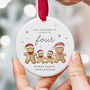 First Christmas Family Of Four Ornament Personalised Names, thumbnail 1 of 7