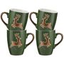 Set Of Four Forest Green Christmas Reindeer Mugs, thumbnail 2 of 7