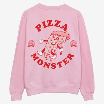 Pizza Monster Men's Back Print Sweatshirt, 4 of 4