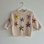 Hand Embroidered 'Flower' Baby And Toddler Jumper, thumbnail 4 of 4