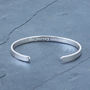 Engraved Boys Sterling Silver Cuff Bracelet, thumbnail 2 of 7