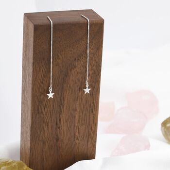 Sterling Silver Tiny Star Ear Threaders, 8 of 12
