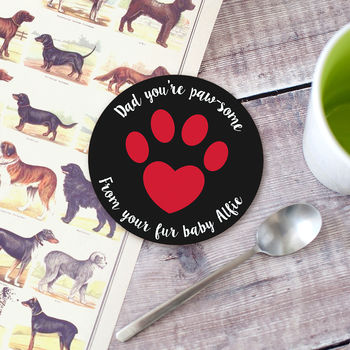Personalised 'Pet Dad' Animal Lover Coaster, 2 of 8