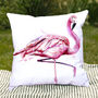 Inky Flamingo Outdoor Cushion For Garden Furniture, thumbnail 5 of 9