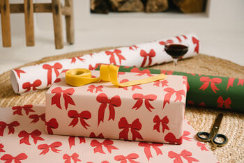 Christmas Bows Luxury Wrapping Paper, 2 of 3