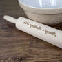 Personalised Beech Wood Revolving Rolling Pin, thumbnail 6 of 8