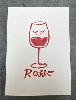 'Rosso' Red Wine Screenprint, 2 of 5