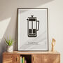 French Press Coffee Brewer Print, thumbnail 1 of 4