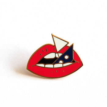 Loose Lips Sink Ships Enamel Pin Badge, 4 of 8