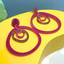 Acrylic Coloured Wonky Hoops, thumbnail 3 of 6