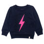 Neon Bolt Organic Sweatshirt Gift For Girls / Boys, thumbnail 5 of 10