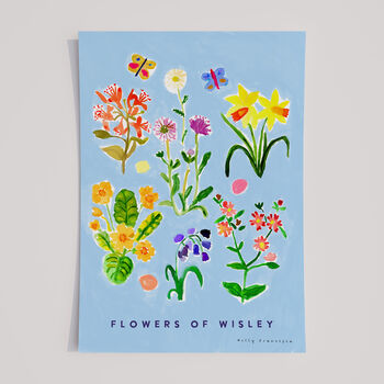 Flowers Of Wisley Poster Surrey Rhs Garden Travel Art Print, 2 of 7