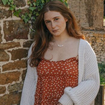 Gold Tone Howlite Crystal Necklace, 3 of 5