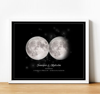 Personalised Our Moon Phases Print Anniversary Gifts, 2 of 8