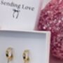 Large Pearl Hoop Earrings, thumbnail 2 of 5