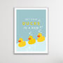 Get Your Ducks In A Row Bathroom Print, thumbnail 1 of 3