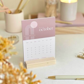 2023 2024 Mid Year Refillable Desk Calendar With Stand, 6 of 10
