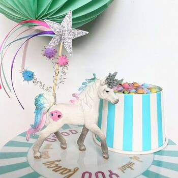 Personalised Party Animal Sea Unicorn Cake Topper, 2 of 4