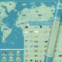 Colourful Wild World Scratch Off Map, thumbnail 4 of 5