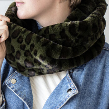 Leopard Print Crossover Scarf, 9 of 11