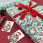 Hedgehog Christmas Wrapping Paper, thumbnail 2 of 12