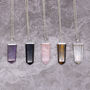 Gemstone Flat Pencil Pendant Black Agate, thumbnail 3 of 8