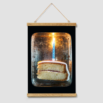 Personalised Birthday Cake Nursery Art Print Blue, 3 of 5