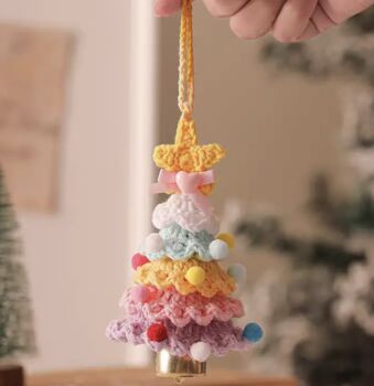 Handcrafted Crocheted Christmas Trees, 6 of 7