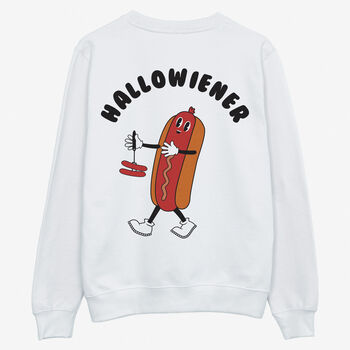 Hallowiener Women's Halloween Slogan Sweatshirt, 2 of 2